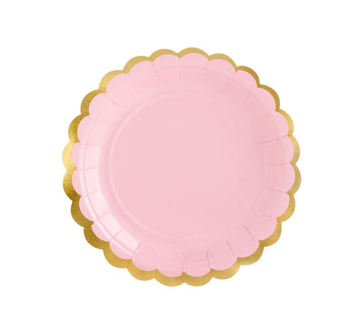 Pink & Gold Scalloped Side Plates