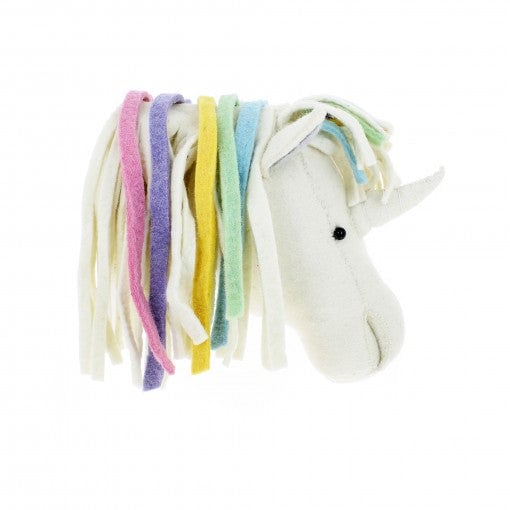 Unicorn Head with Pastel Rainbow Mane (original)