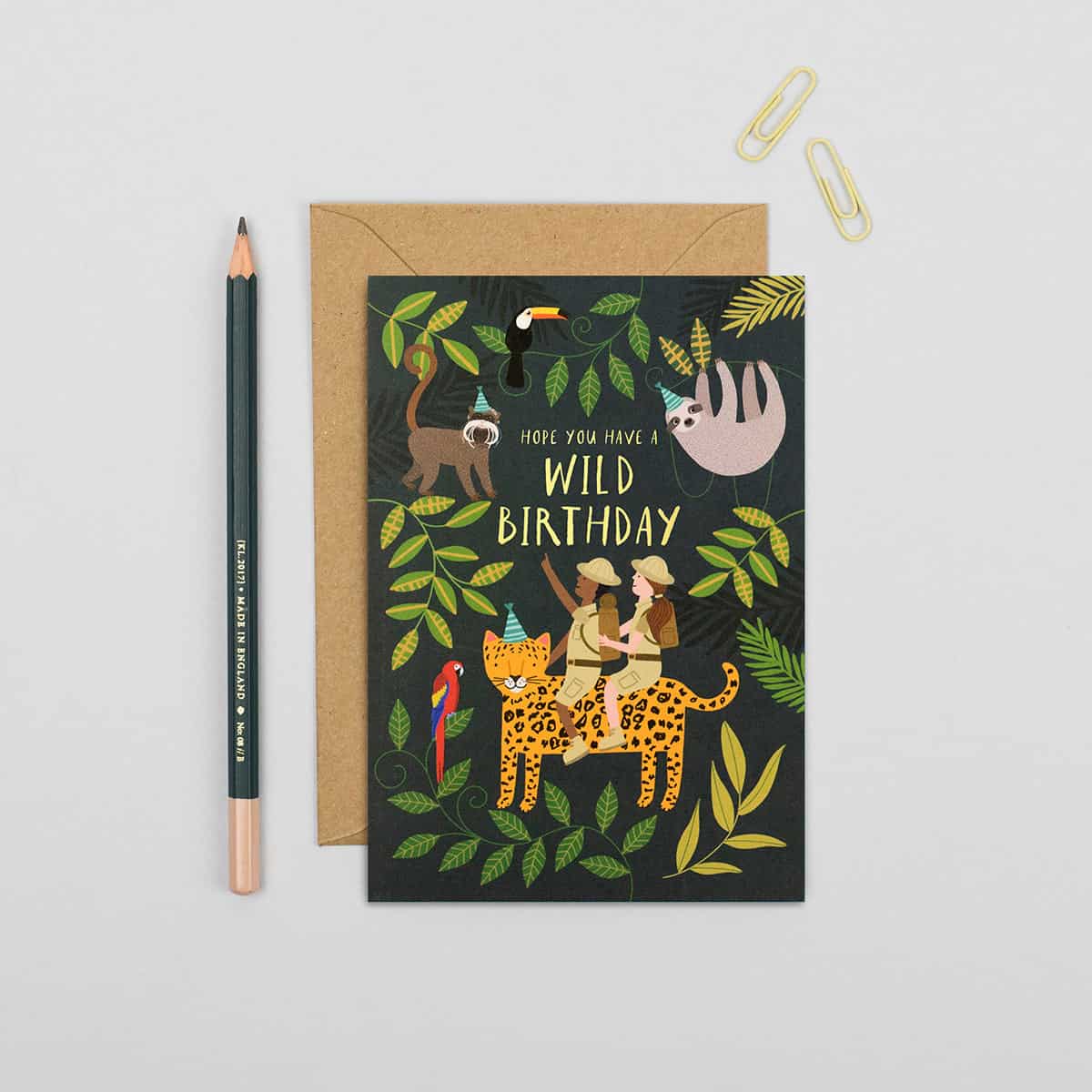 Jungle Explorers Birthday Card | Fun Animal Kids Card | default