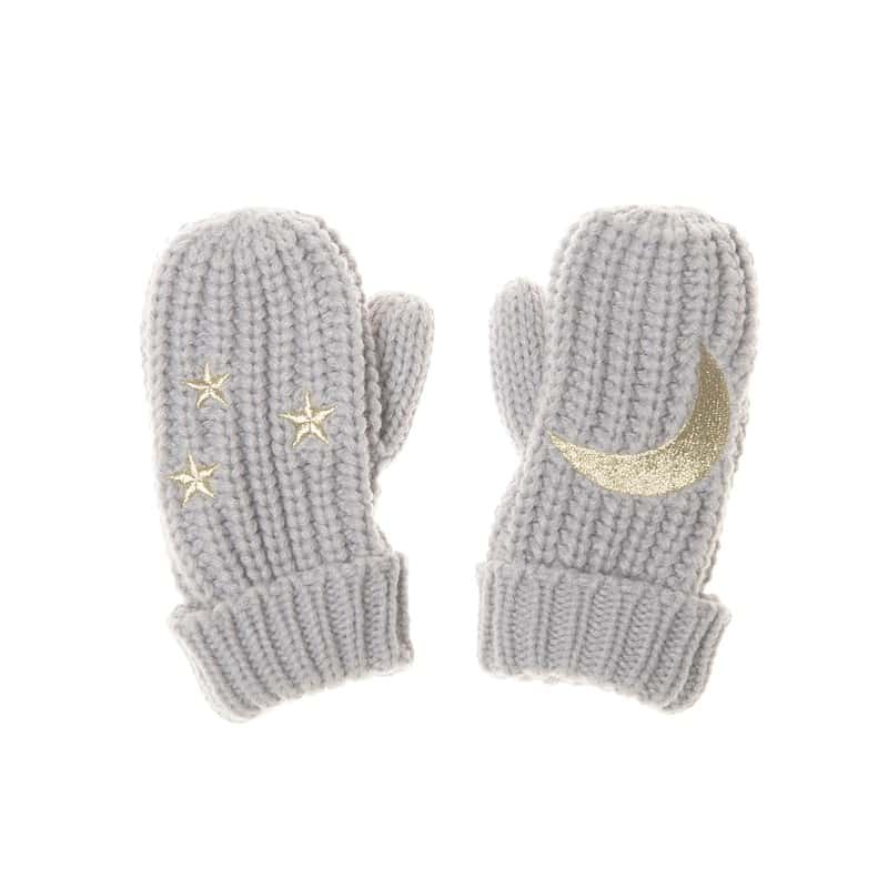 Moonlight Knitted Mittens Grey 3-6 Years