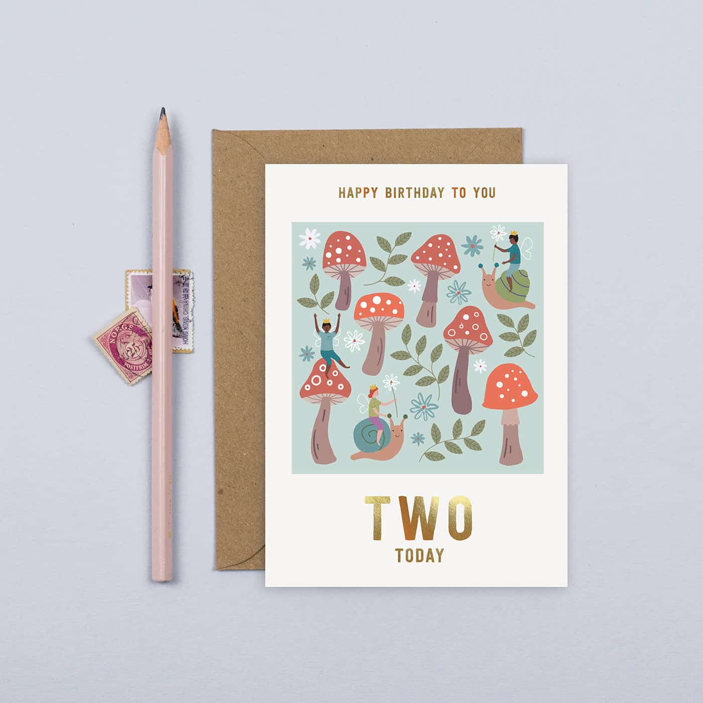 Toadstool 2nd Birthday Card | Kid's Card | Age Two Card | default