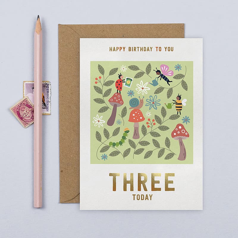 Garden Helpers 3rd Birthday Card | Kid's Card | Age Three | default