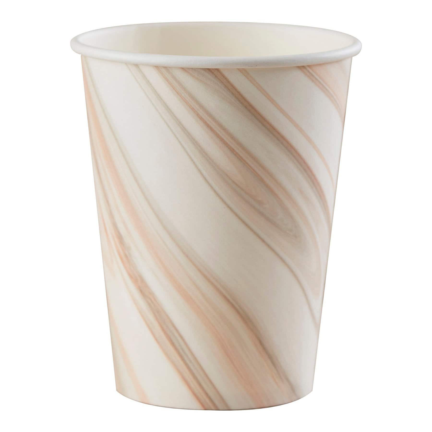 Natural Marble Print Paper Cups